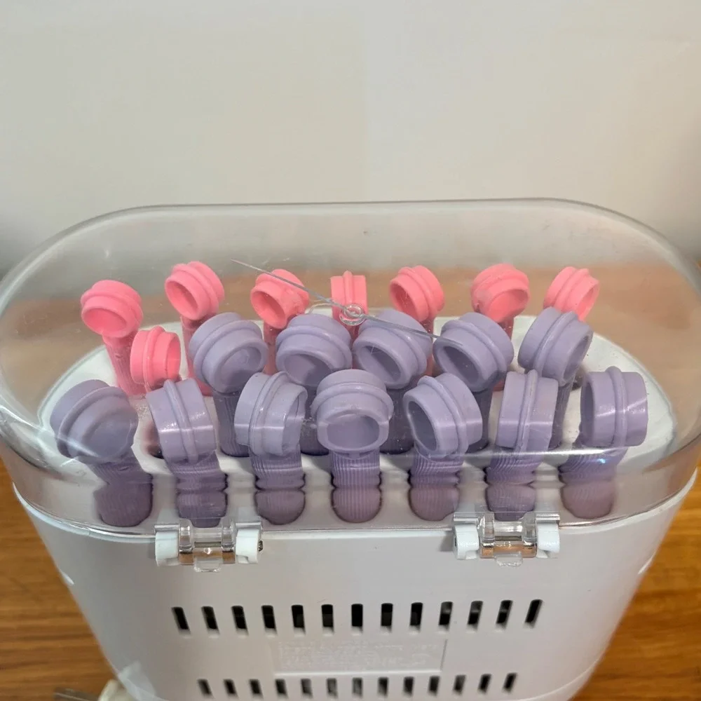 Conair Hot Sticks HS19 Flexible Curler Rollers Purple Pink 20 Count Vintage Used